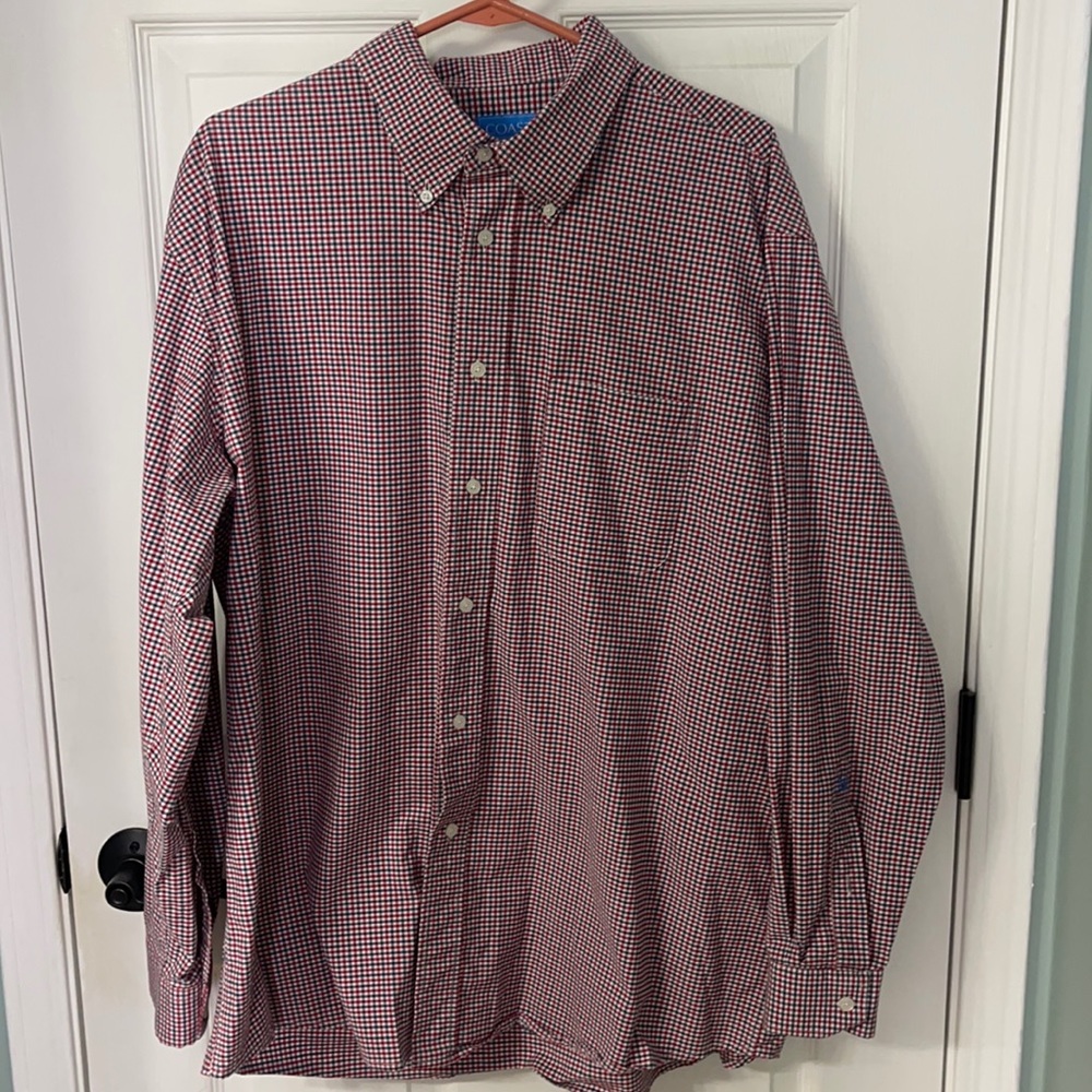 Coast Plaid LS Button Down Shirt XL